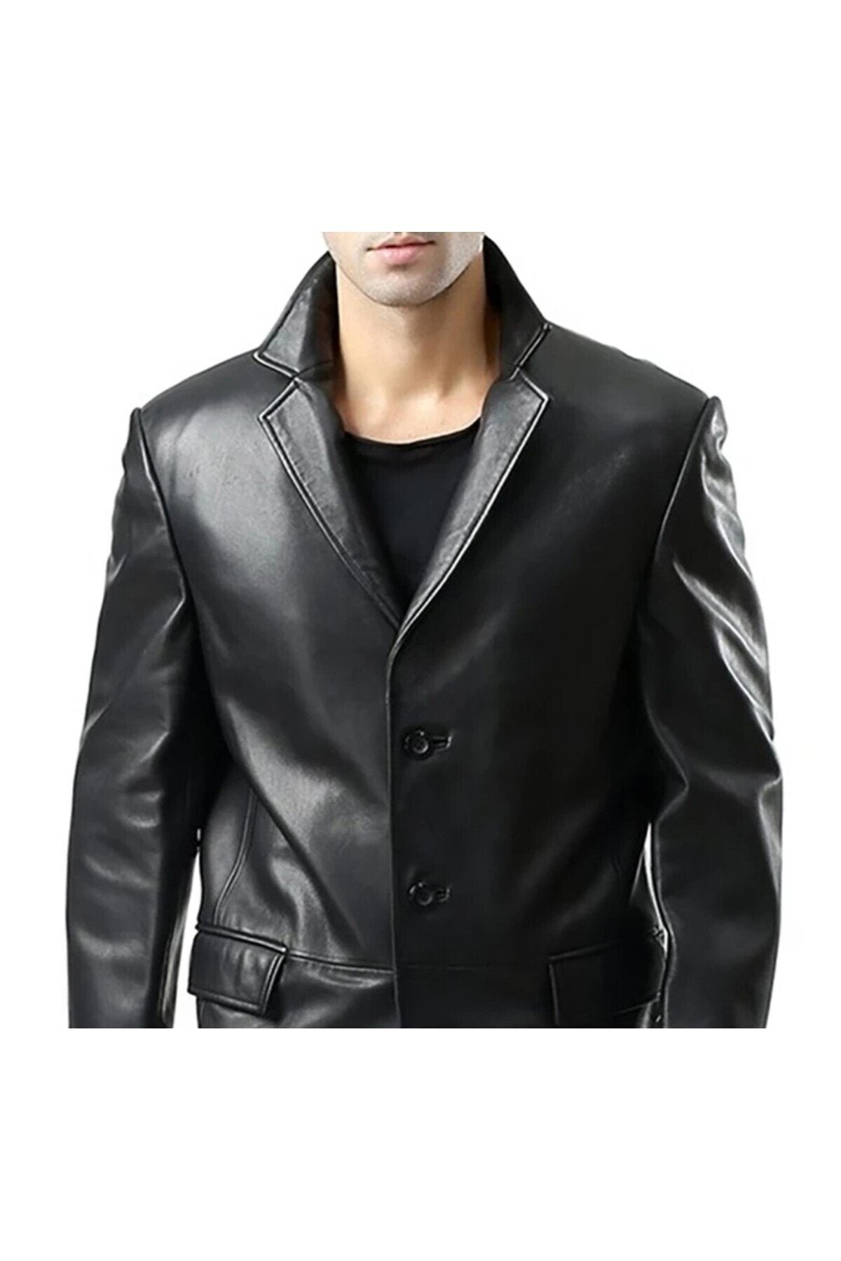 Uzun Hakiki Deri Zik Ceket