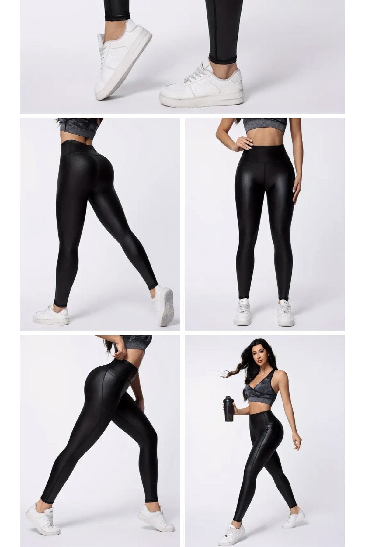 Trekking Spor Deri Tayt Yüksek Bel ve Cepli