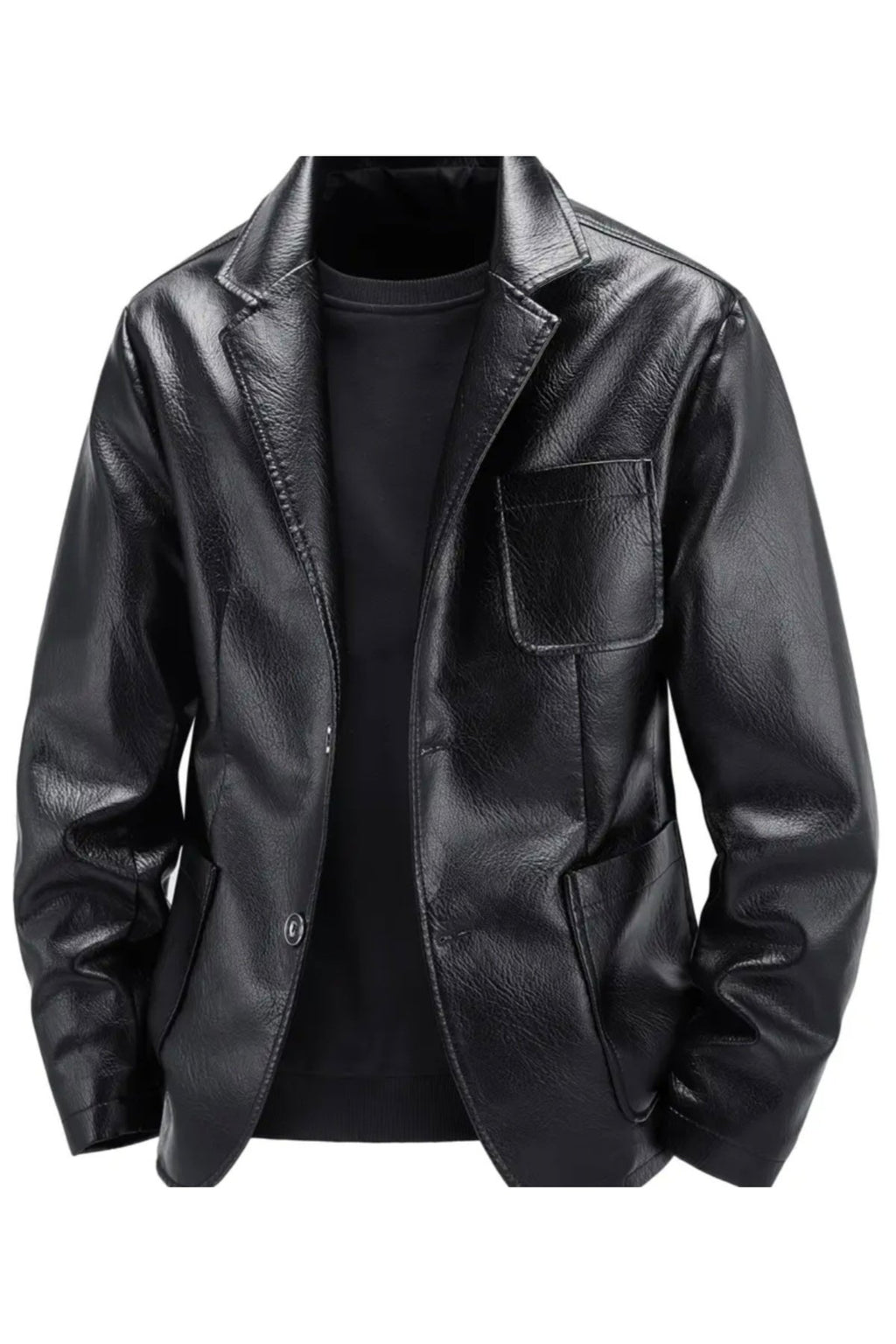 Hakiki Deri Sonbahar-Kış Mevsimi Blazer Torba Cepli Ceket