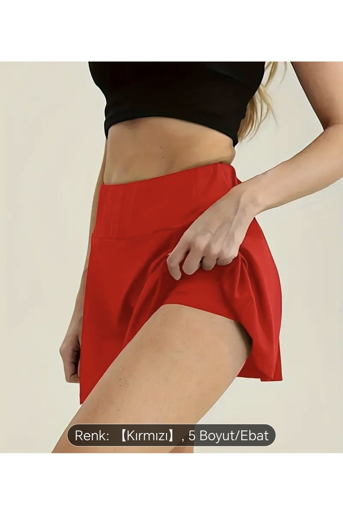 Şortlu Etek Yüksek Bel Mayo Altı