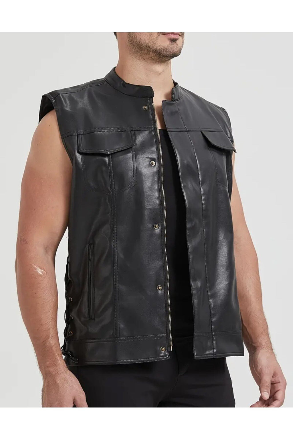 Cooper yelek yanlardan bağlama ayarlı ve fermuar kapamalı