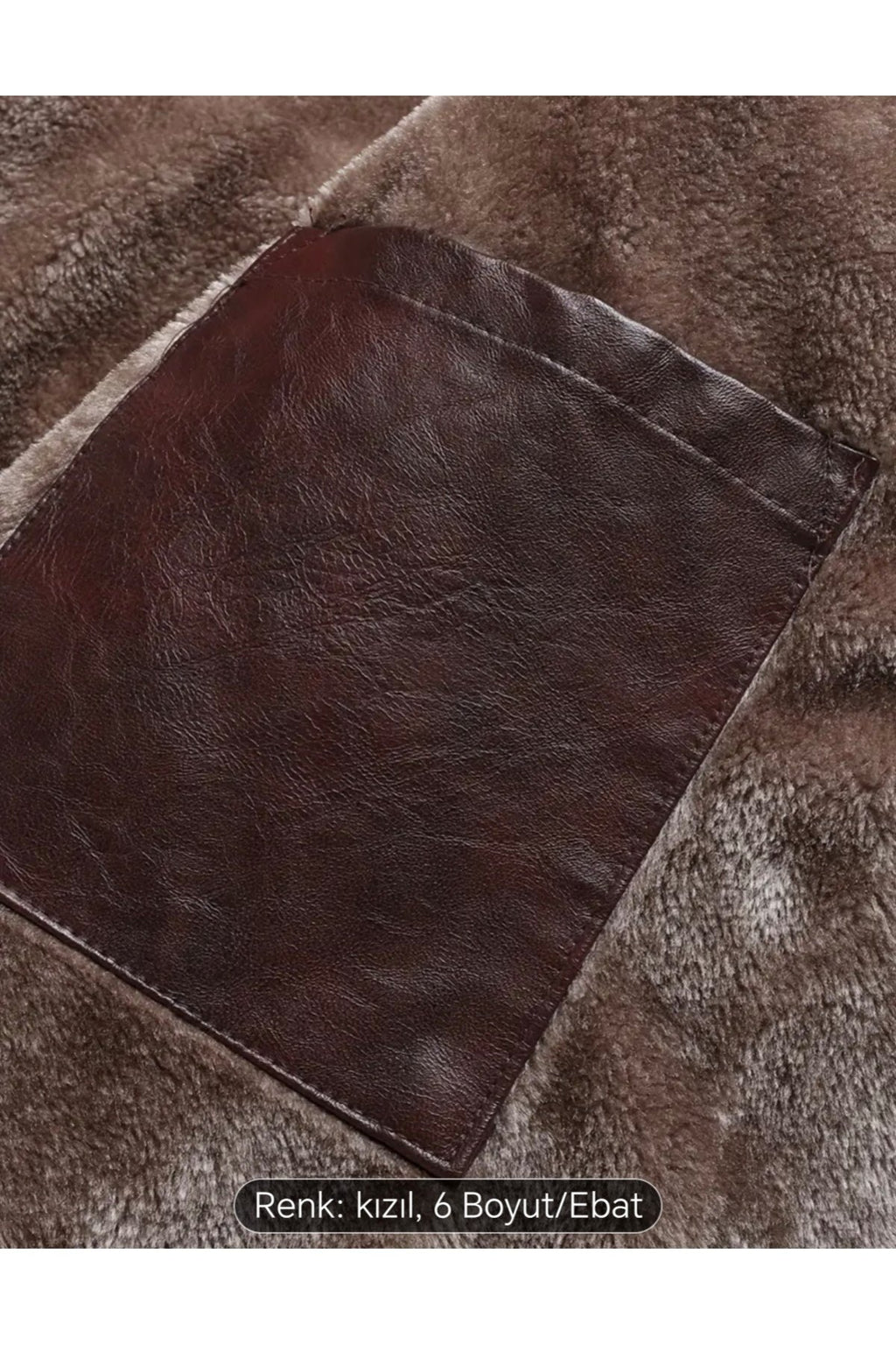 Cepleri Kapaklı Hakiki Koyun Derisi Uzun Kaban İçi ve Yakası Kürklü