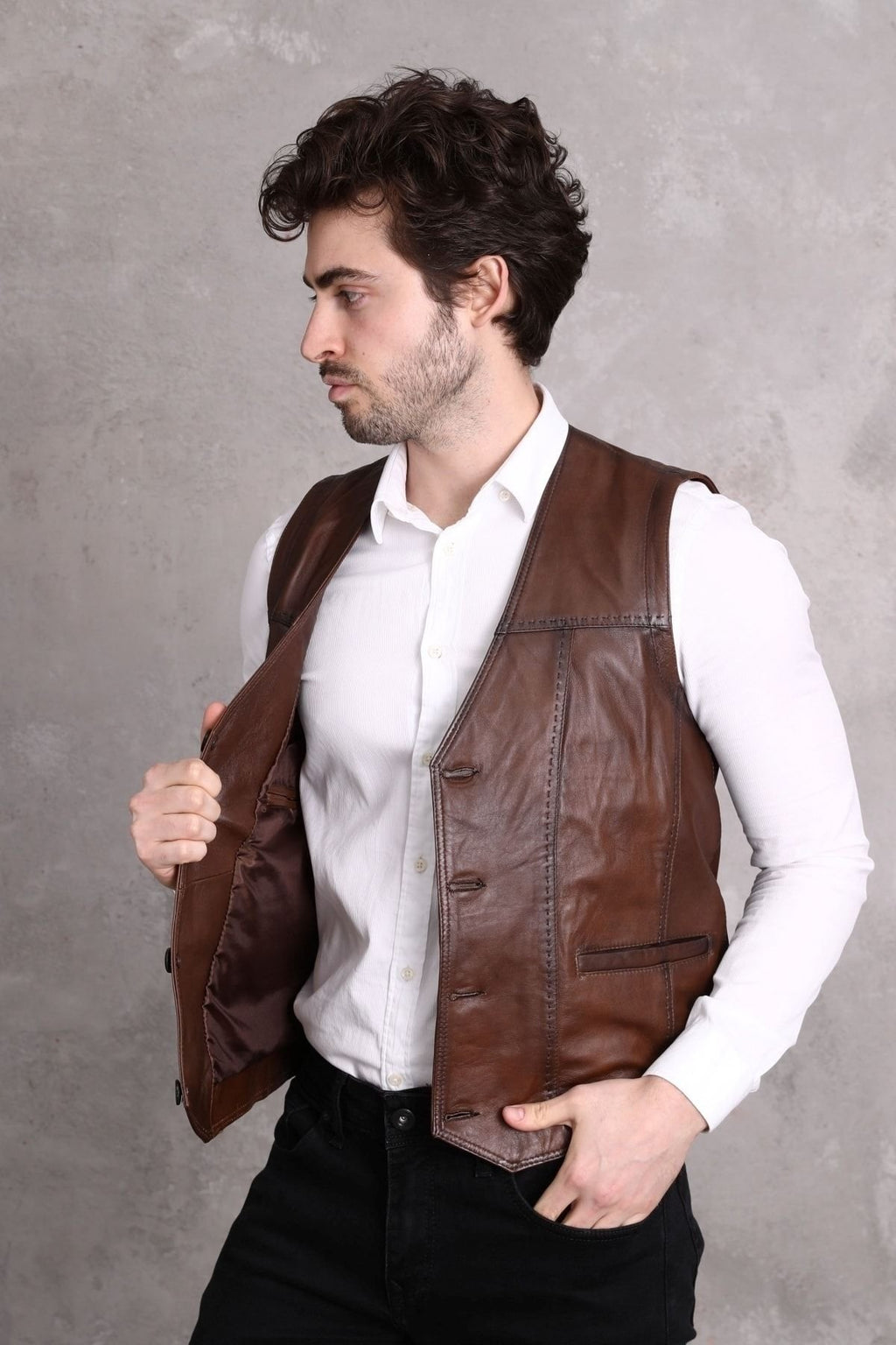 Toptan Kahve Renk Yelek