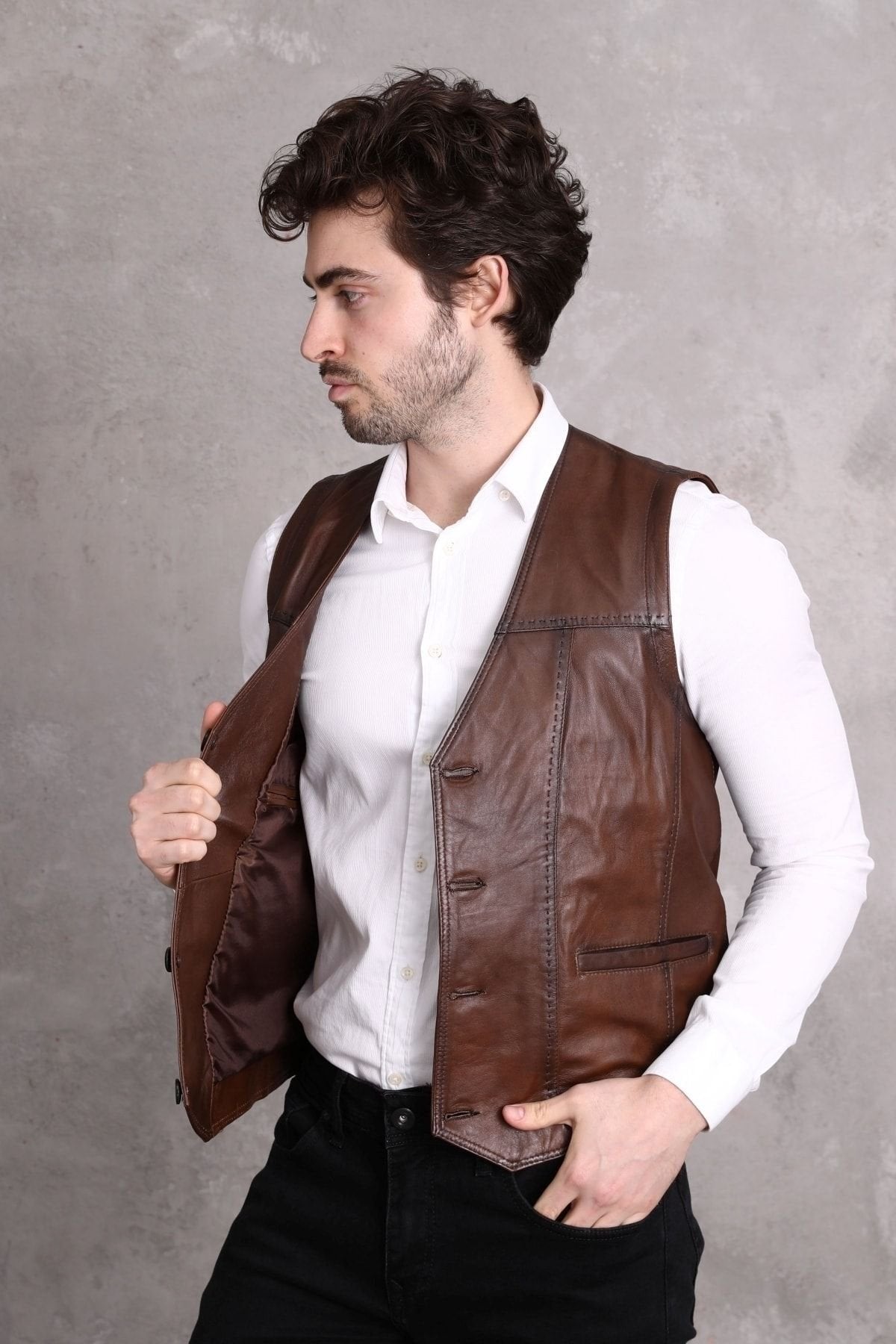 Toptan Kahve Renk Yelek