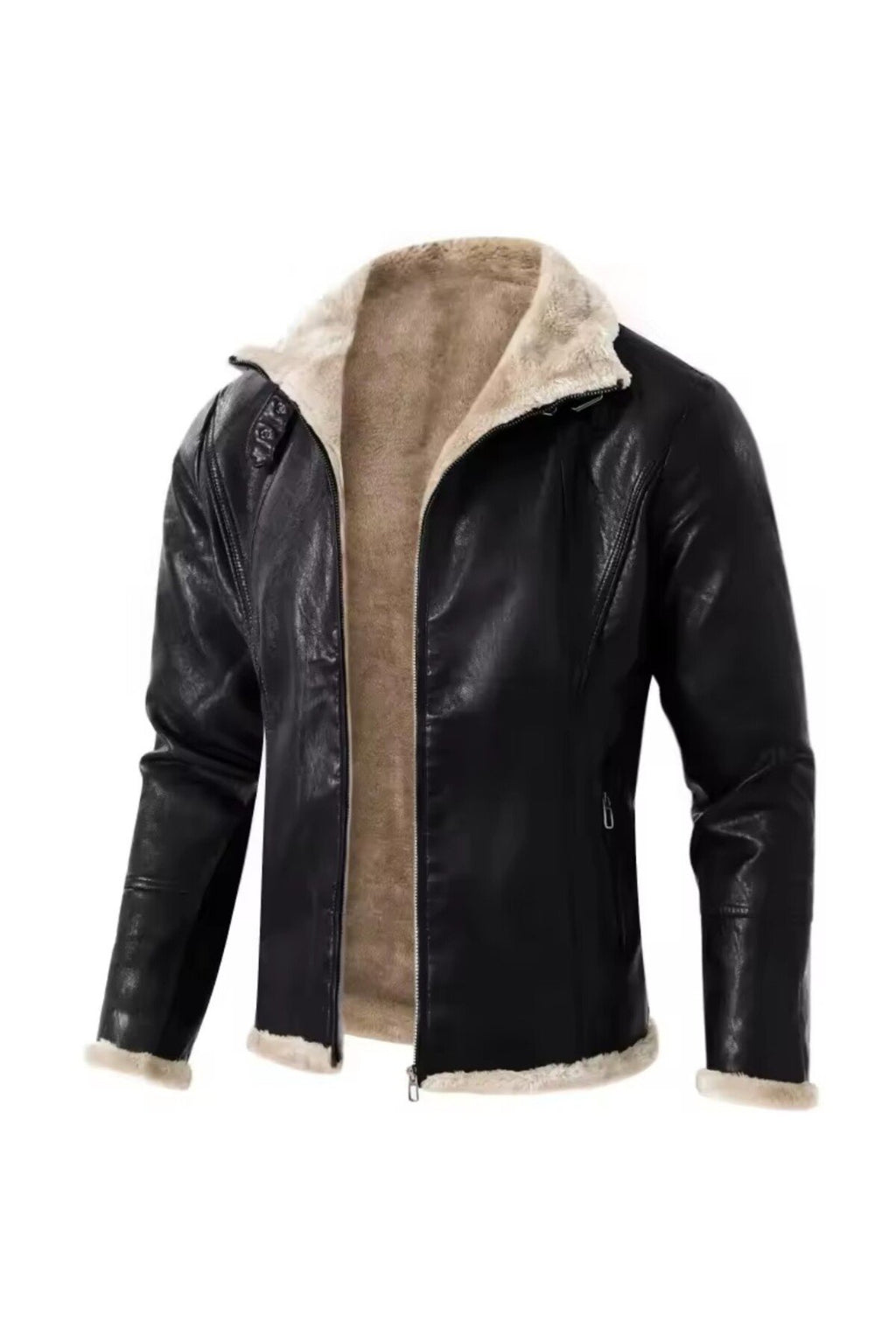 Tüylü Hakiki deri hırka tarzı ceket dar kesim erkek