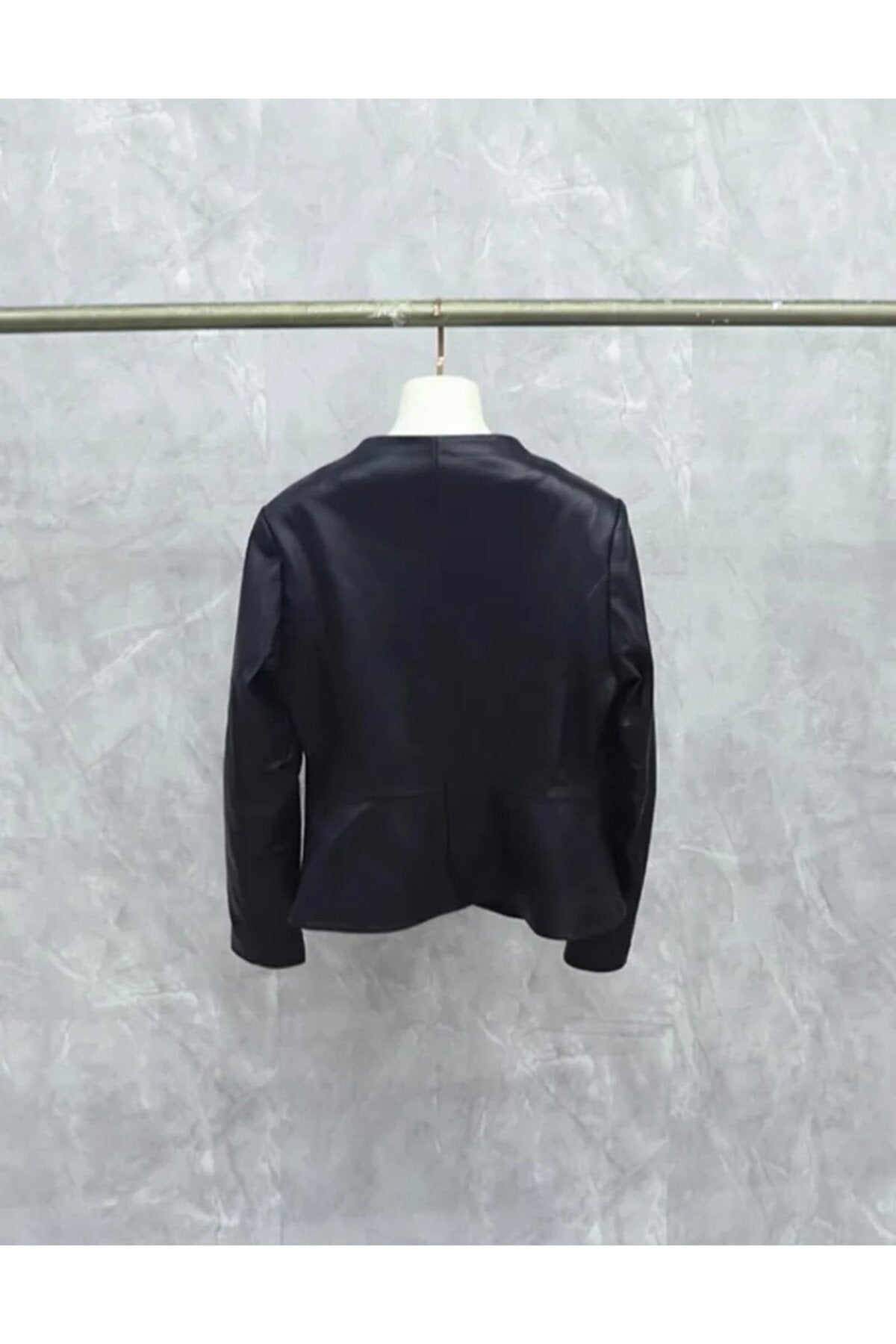 Kadın hakiki deri slim fit ceket