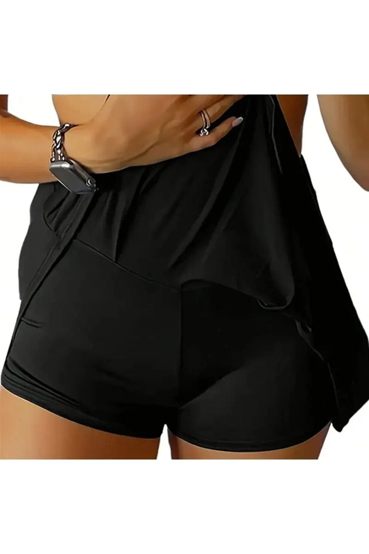 Kadın Etekli Şort Alt Giyim Yüksel Bel Mayo Altı