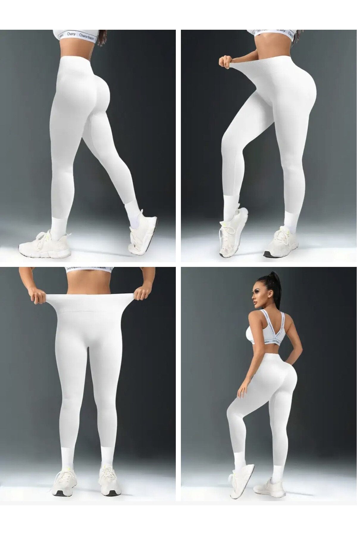 Disko Beyaz Tayt Yüksel Bel Dar Paça Orta Kalın