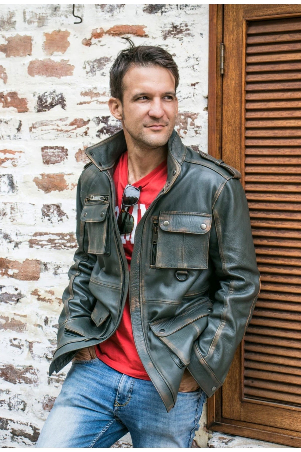 Prof Model Silme Hakiki Koyun Derisi Yeşil Renk Uzun Mont Ultra Hakim Yaka