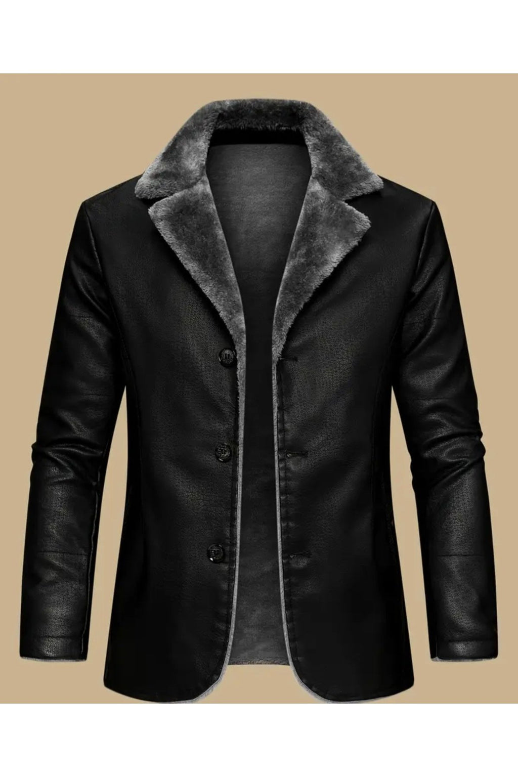 Kısa Hakiki Koyun Derisi İçi ve Yakası Kürklü ve Mont Kaban