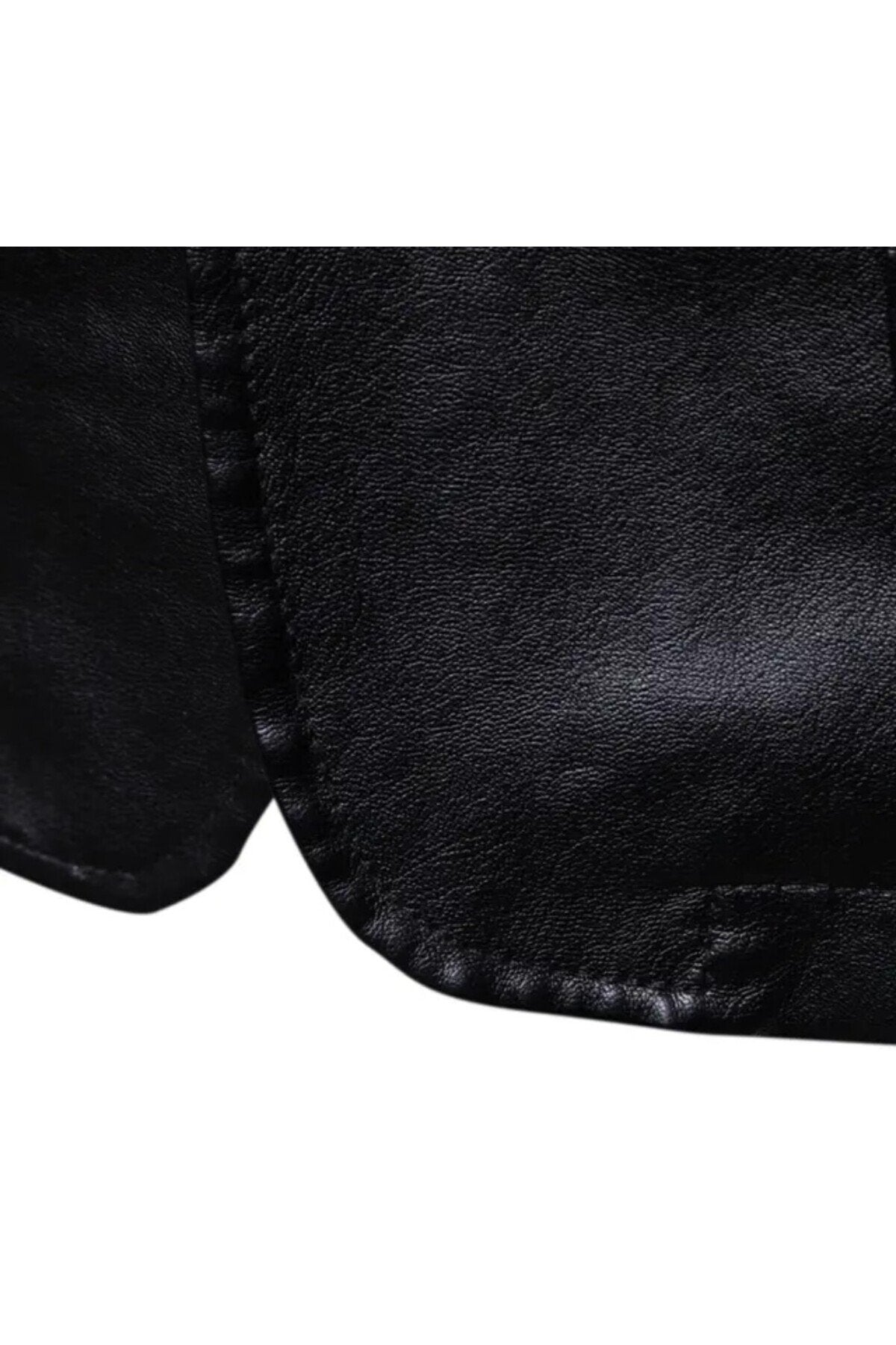 Hakiki deri Klasik ceket kruvaze çift düğmeli