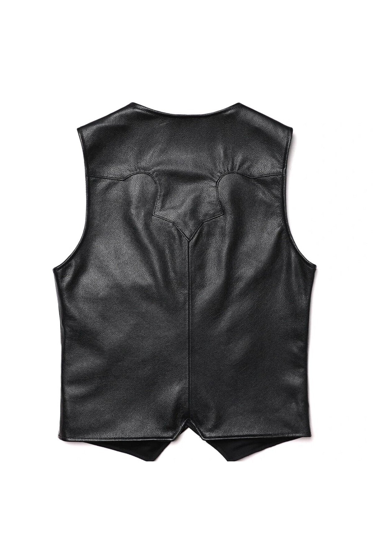 Vashion Hakiki deri siyah yelek