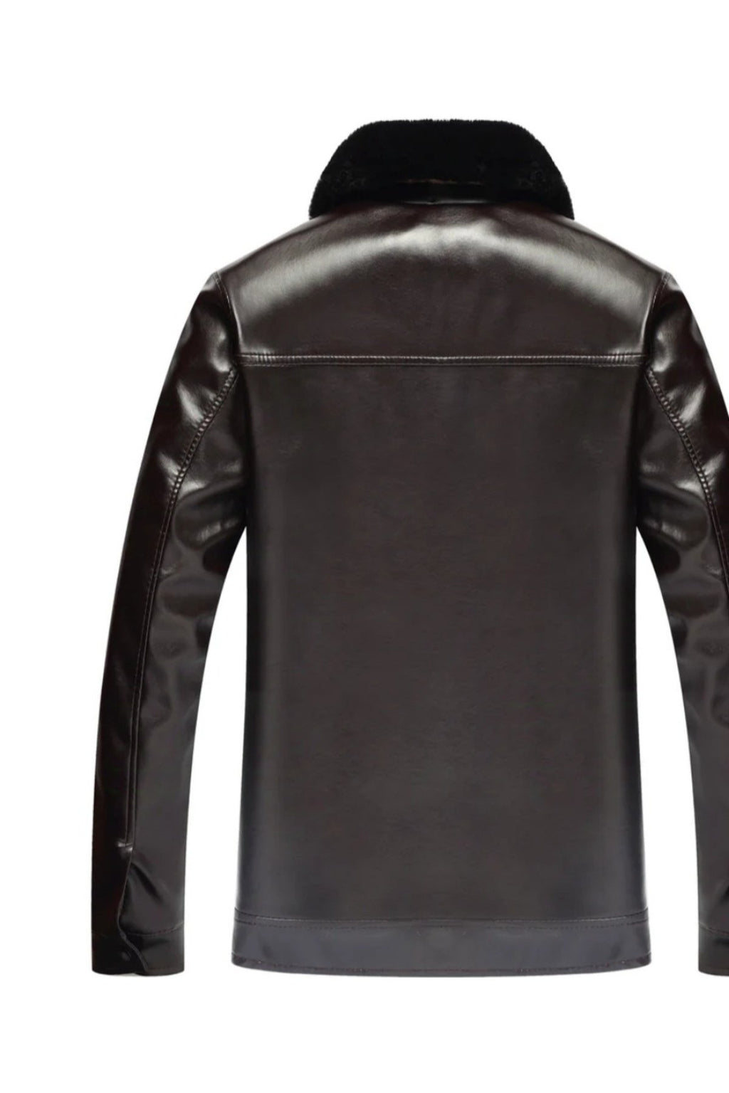 Kalın Hakiki Deri Yakası İçi Tüylü Çıkarabilir Yaka Mont