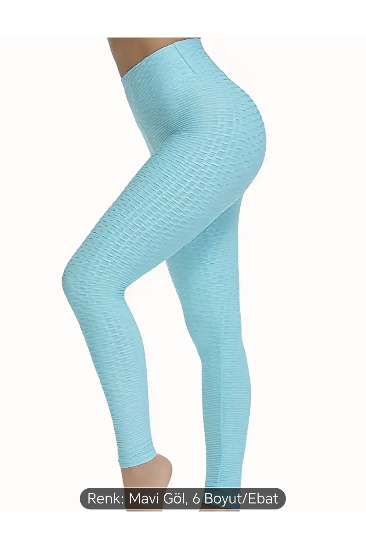 Pilates Egzersiz Fitness Spor Tayt Yüksek Bel Arkası Büzgülü