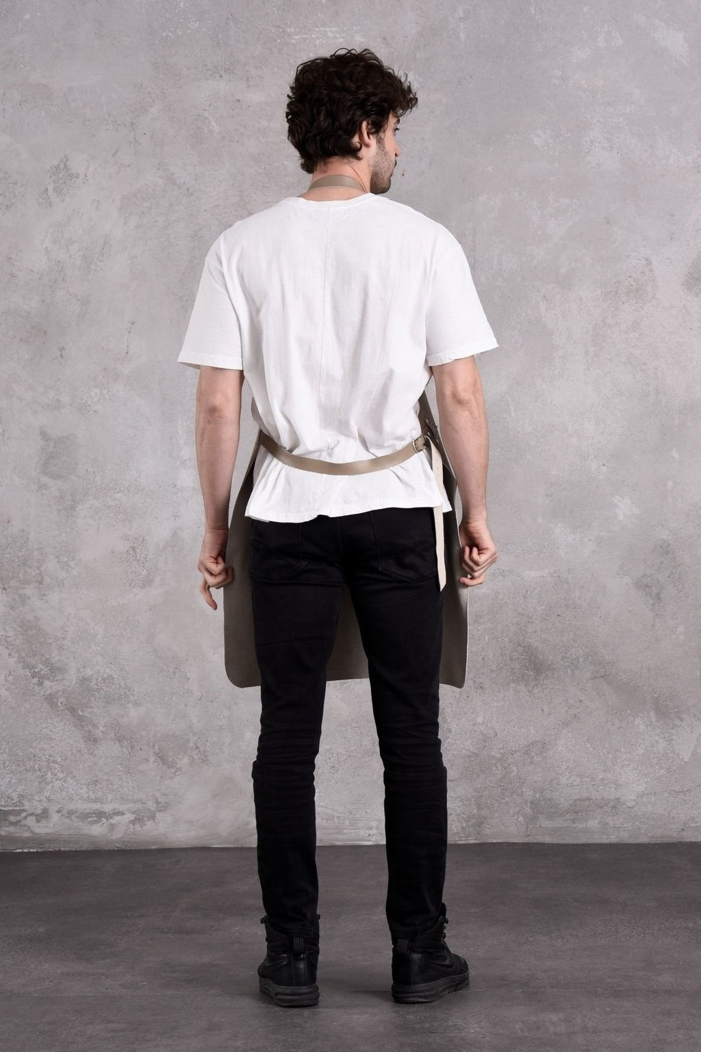 Dana Derisi Önlük Gri Renk Erkek