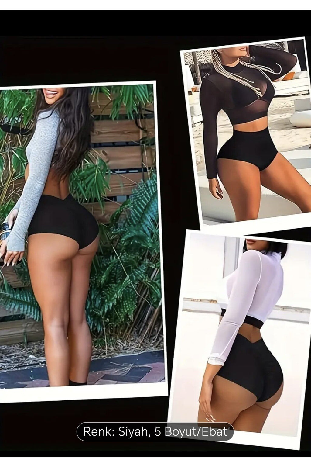 Arkası Büzgülü Beli Lastikli Külot Şort