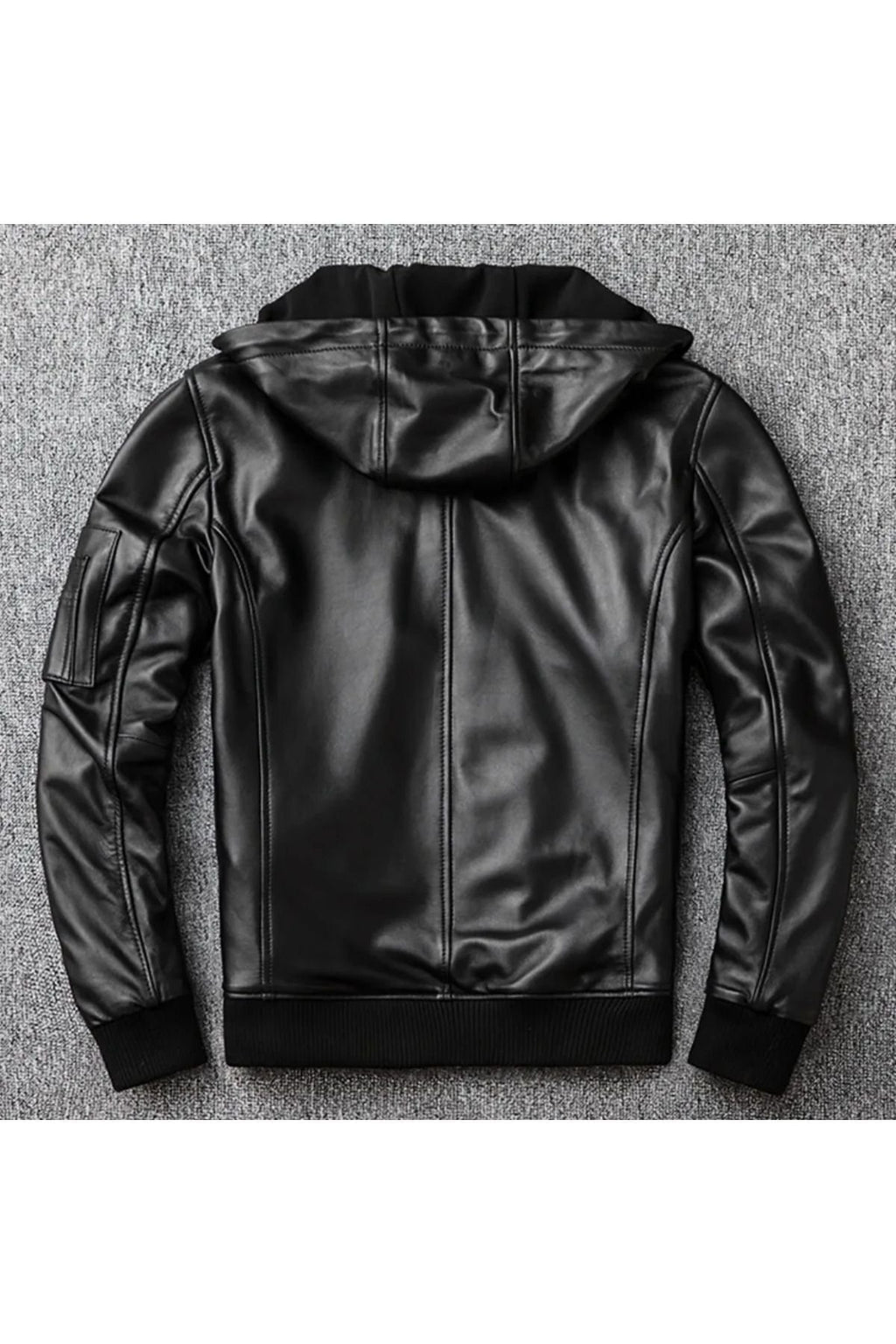 Kapüşonlu kuzu derisi mont