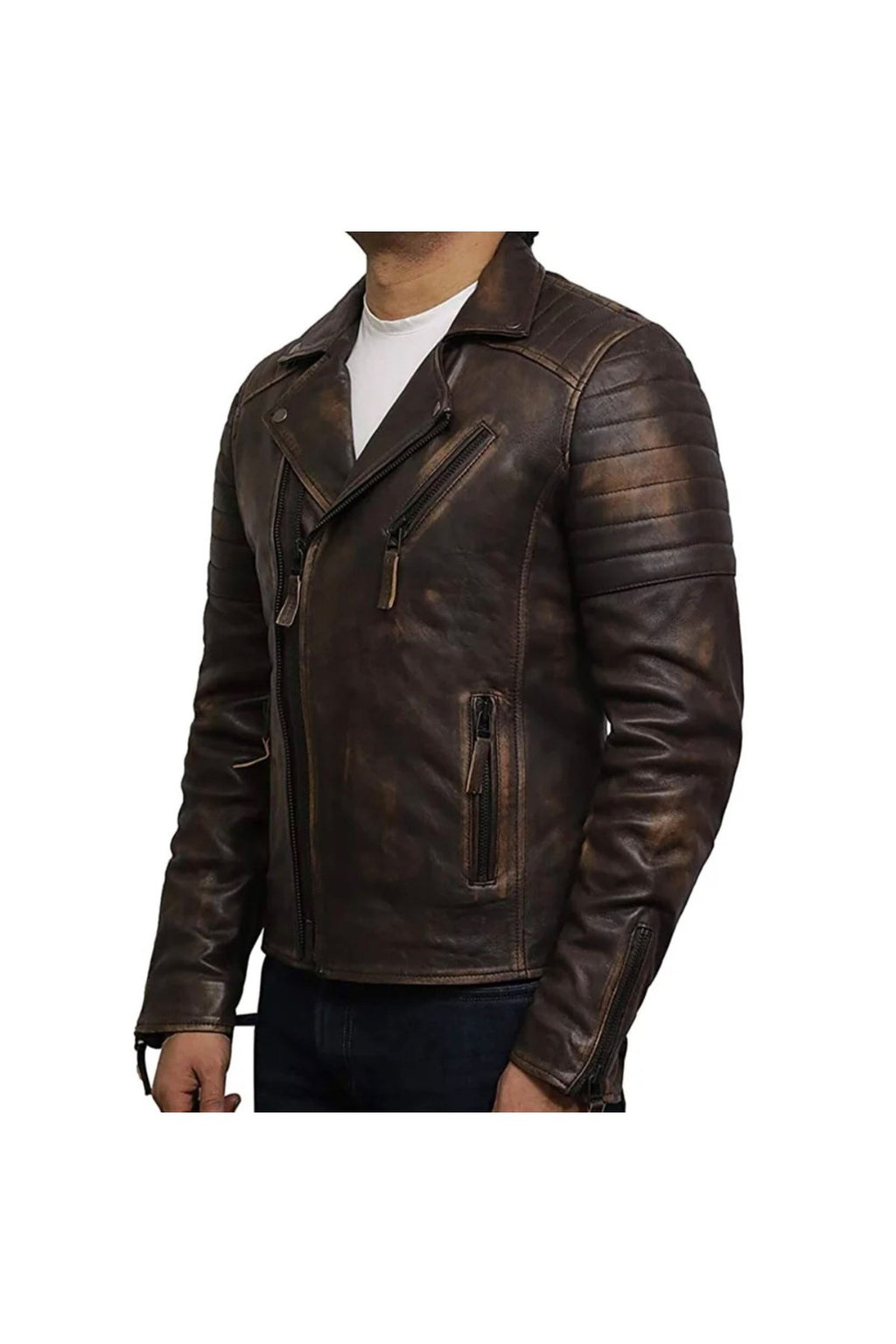 Eskitme Silme Hakiki Koyun Derisi Ceket Tarzı Mont