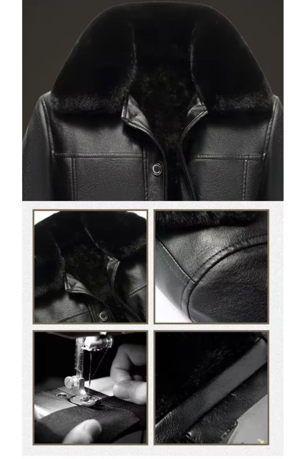 Hakiki Manda Derisi Yakası Ve Içi Tüylü Kışlık Mont Kaban