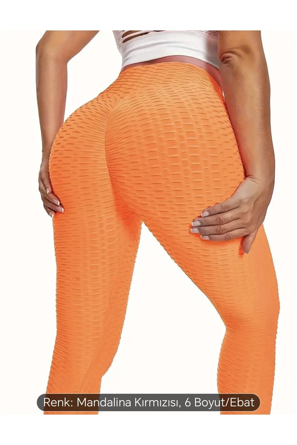 Pilates Egzersiz Fitness Spor Tayt Yüksek Bel Arkası Büzgülü