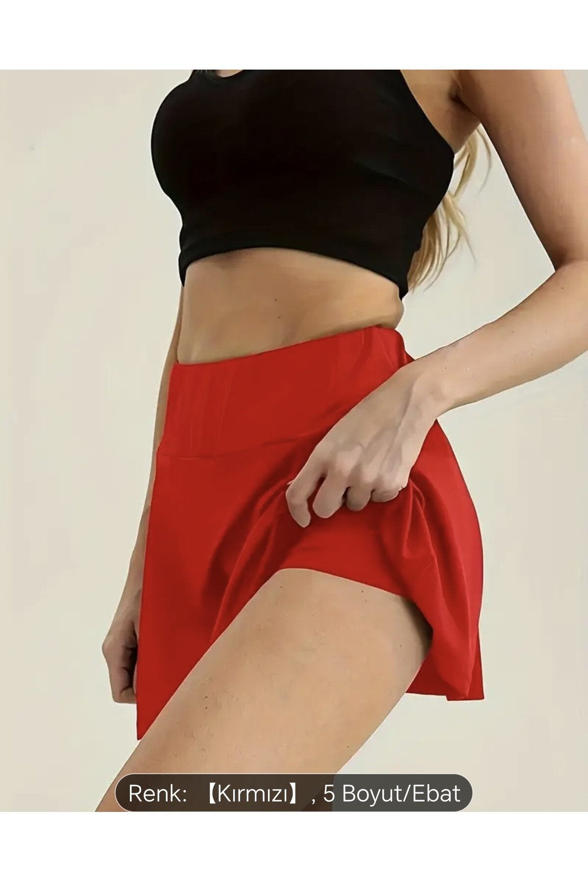Şortlu Etek Yüksek Bel Mayo Altı