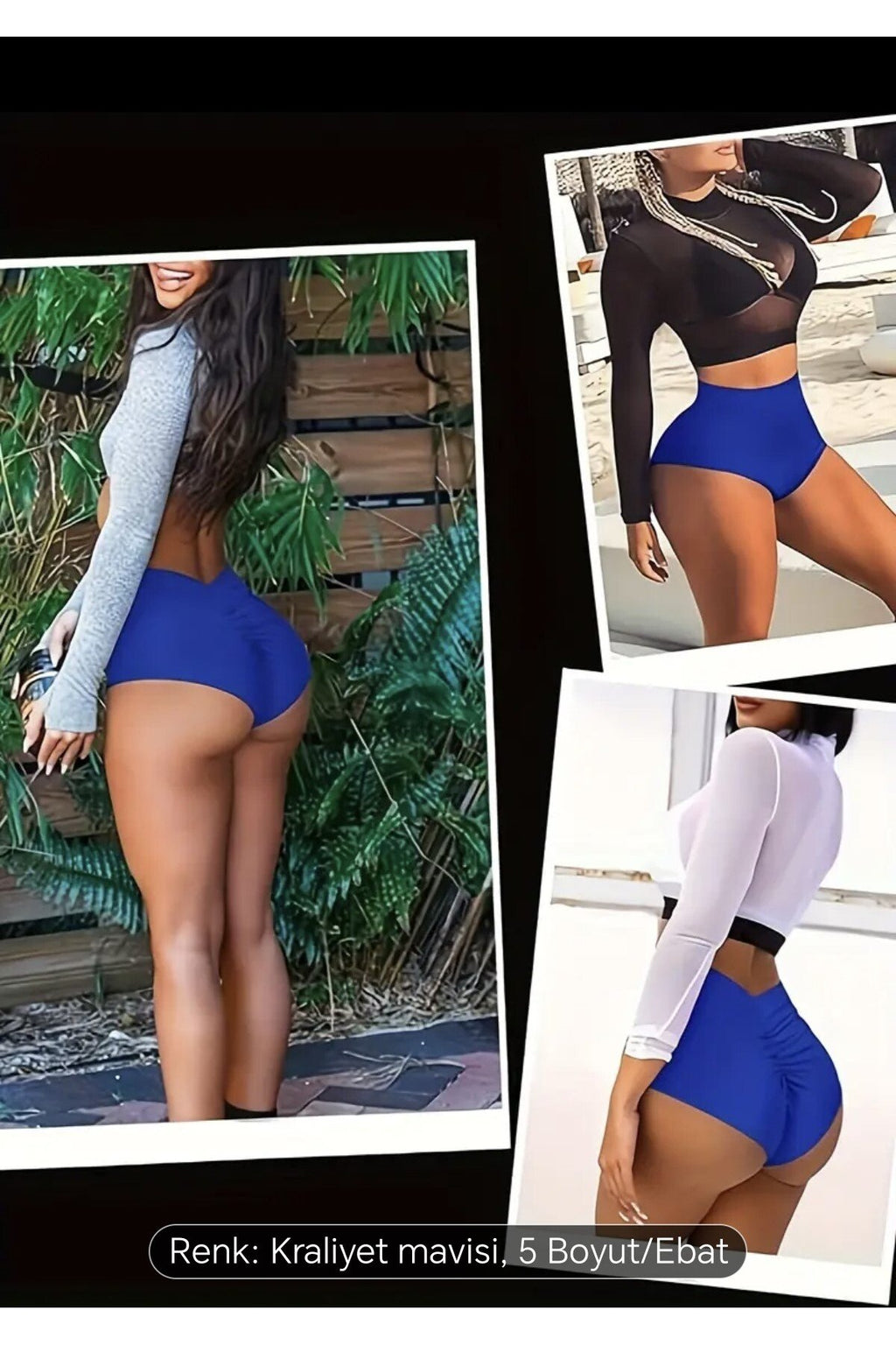 Arkası Büzgülü Beli Lastikli Külot Şort