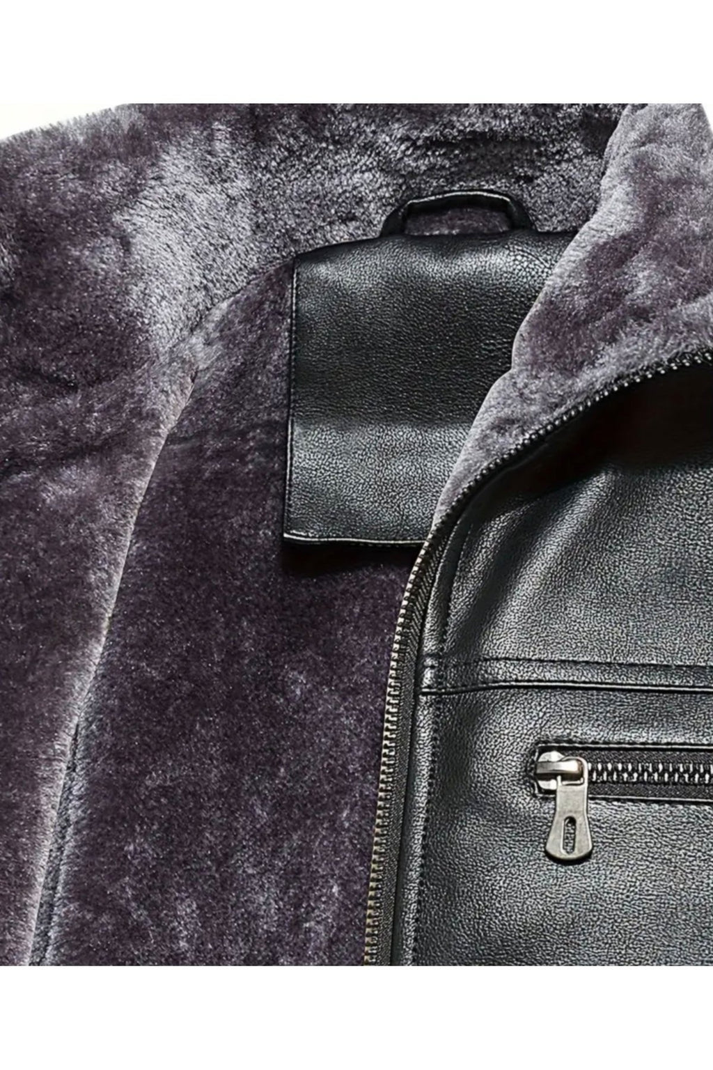 İçi Kürklü Kolları Yatay Kırmızı ve Gri Çizgili Mont