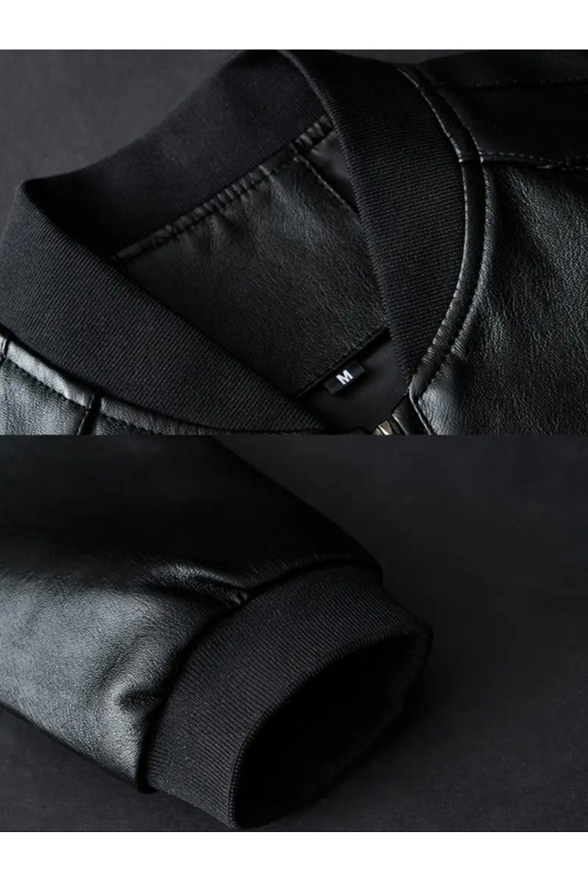 Hakiki Kuzu Derisi Trikolu Spor Ceket