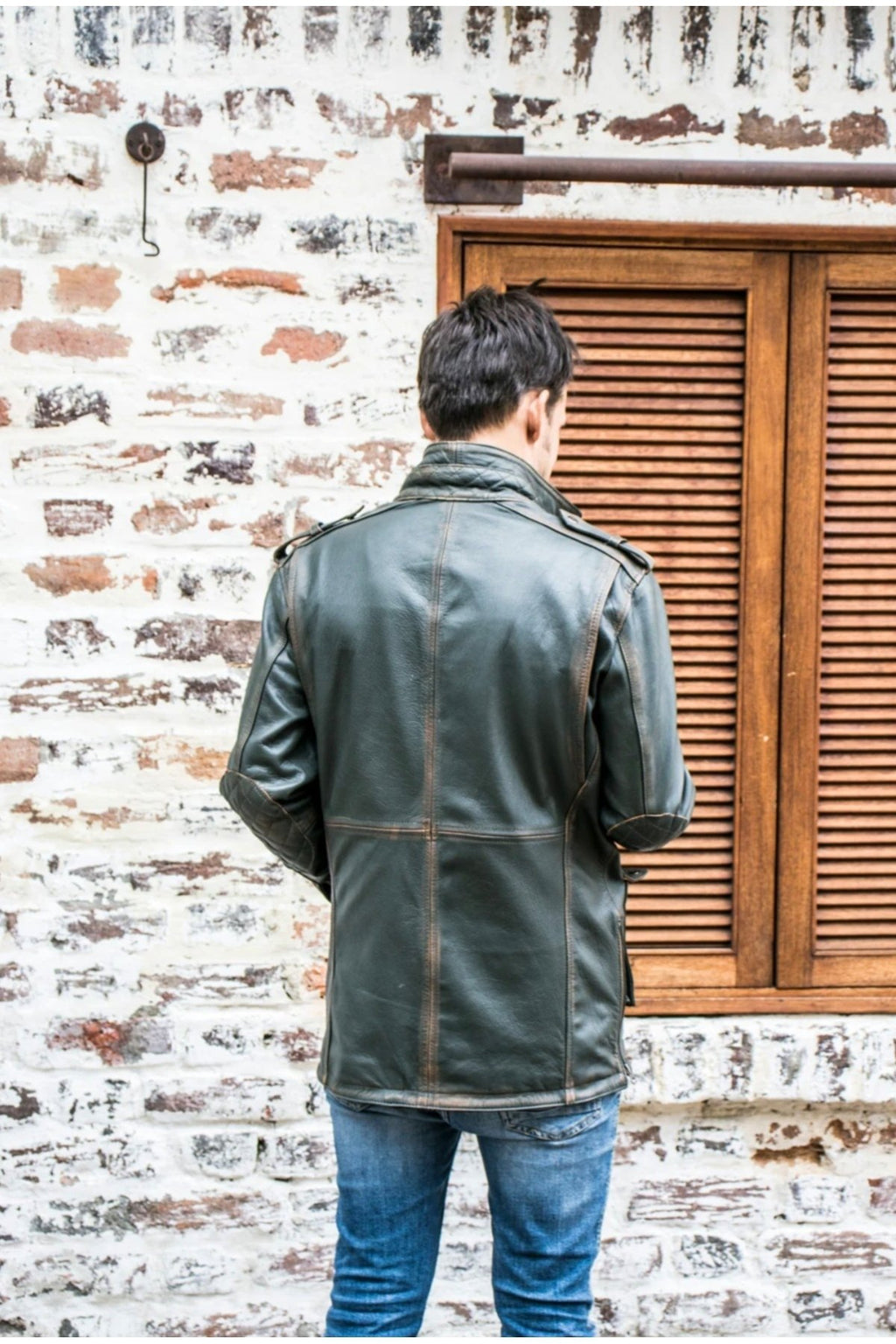 Prof Model Silme Hakiki Koyun Derisi Yeşil Renk Uzun Mont Ultra Hakim Yaka