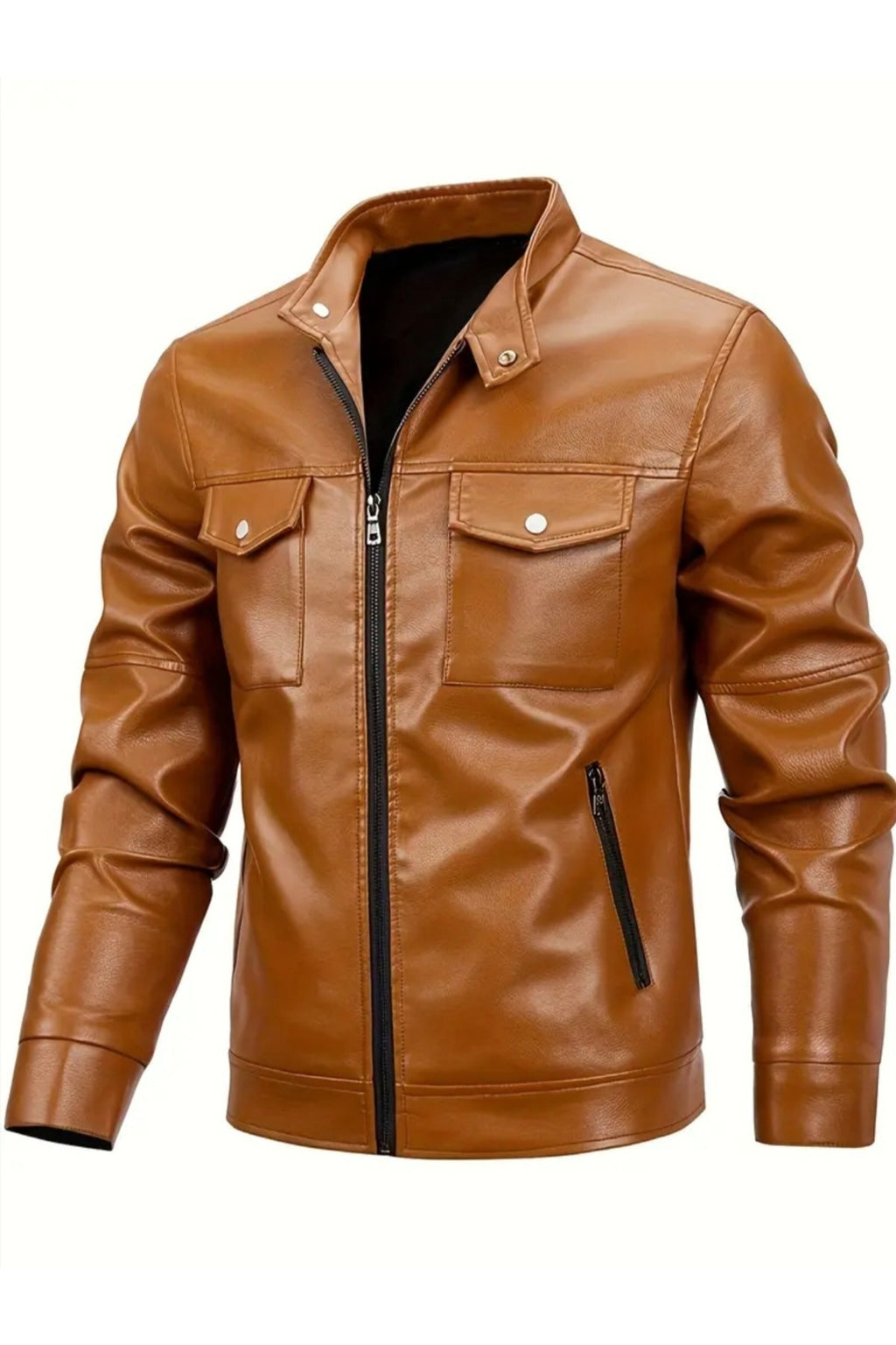 Hakiki Kuzu Derisi Taba Renk Erkek Spor Ceket