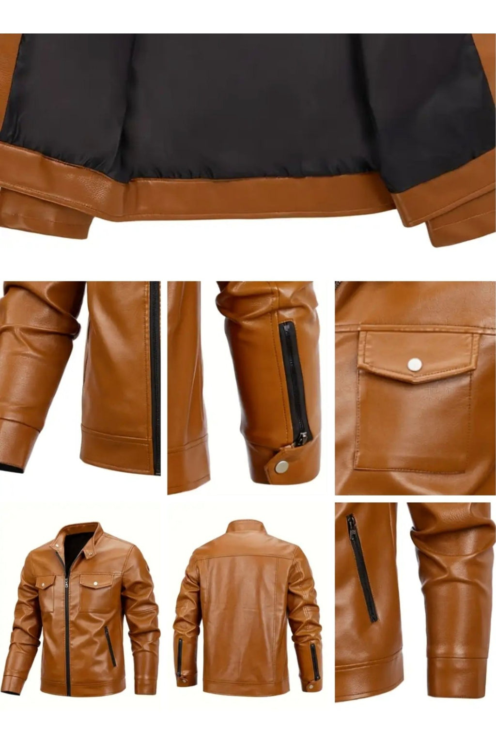 Hakiki Kuzu Derisi Taba Renk Erkek Spor Ceket