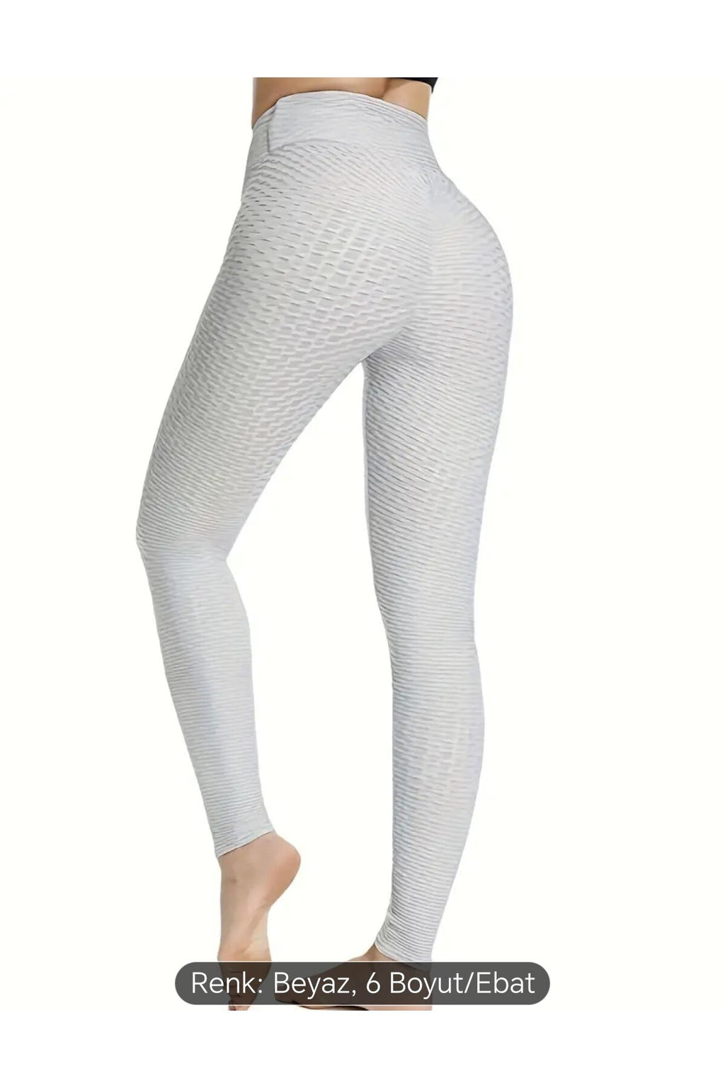 Pilates Egzersiz Fitness Spor Tayt Yüksek Bel Arkası Büzgülü