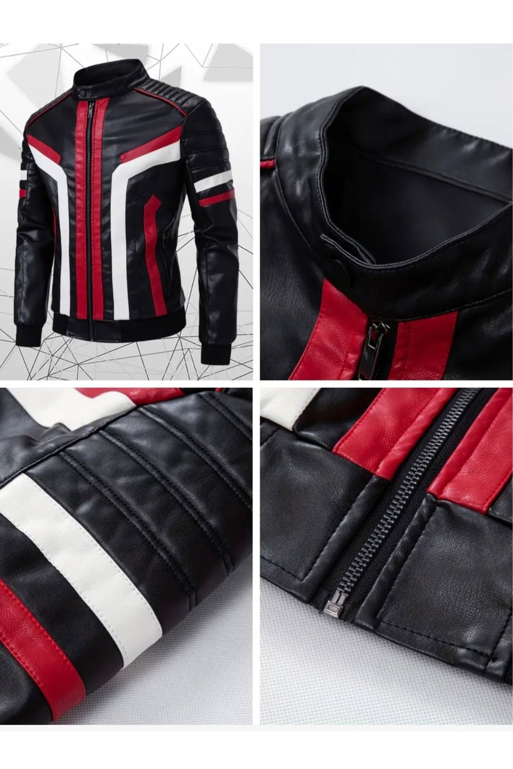 Renk Blok Tanımlı Spor Hakiki Deri Mont