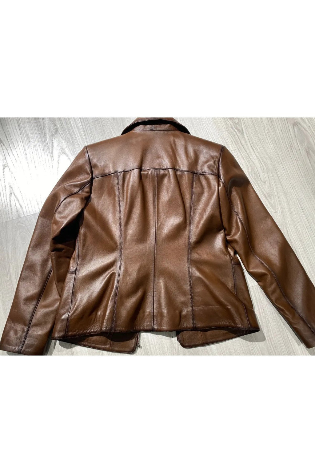 Hakiki deri  ceket tarzı mont kahve renk