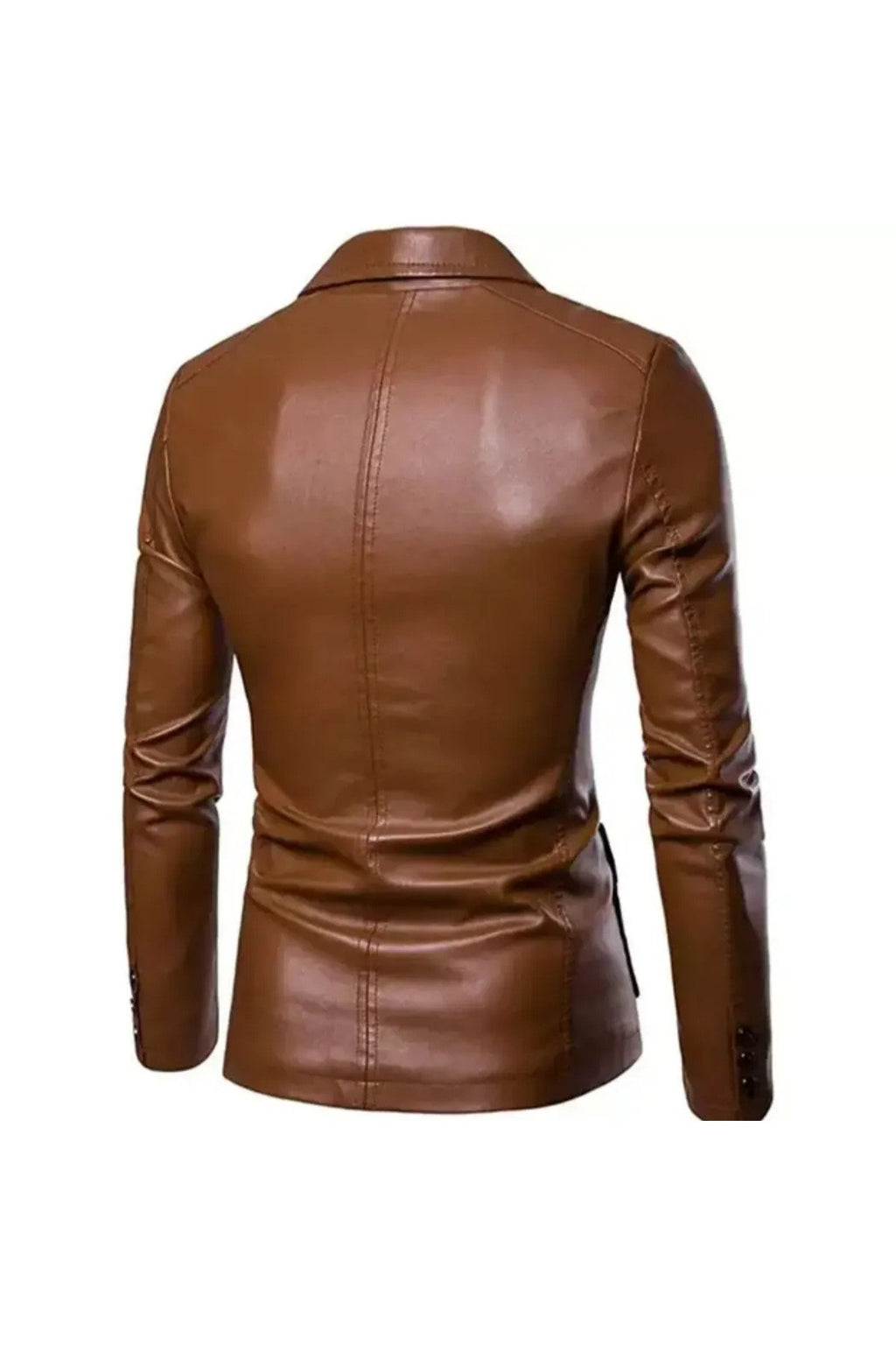 Hakiki deri Klasik ceket kruvaze çift düğmeli