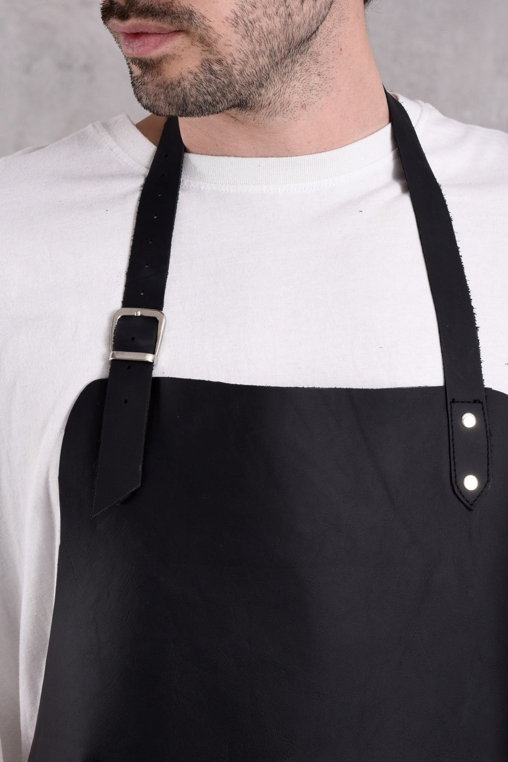 Dana Derisi Önlük Siyah Renk Erkek