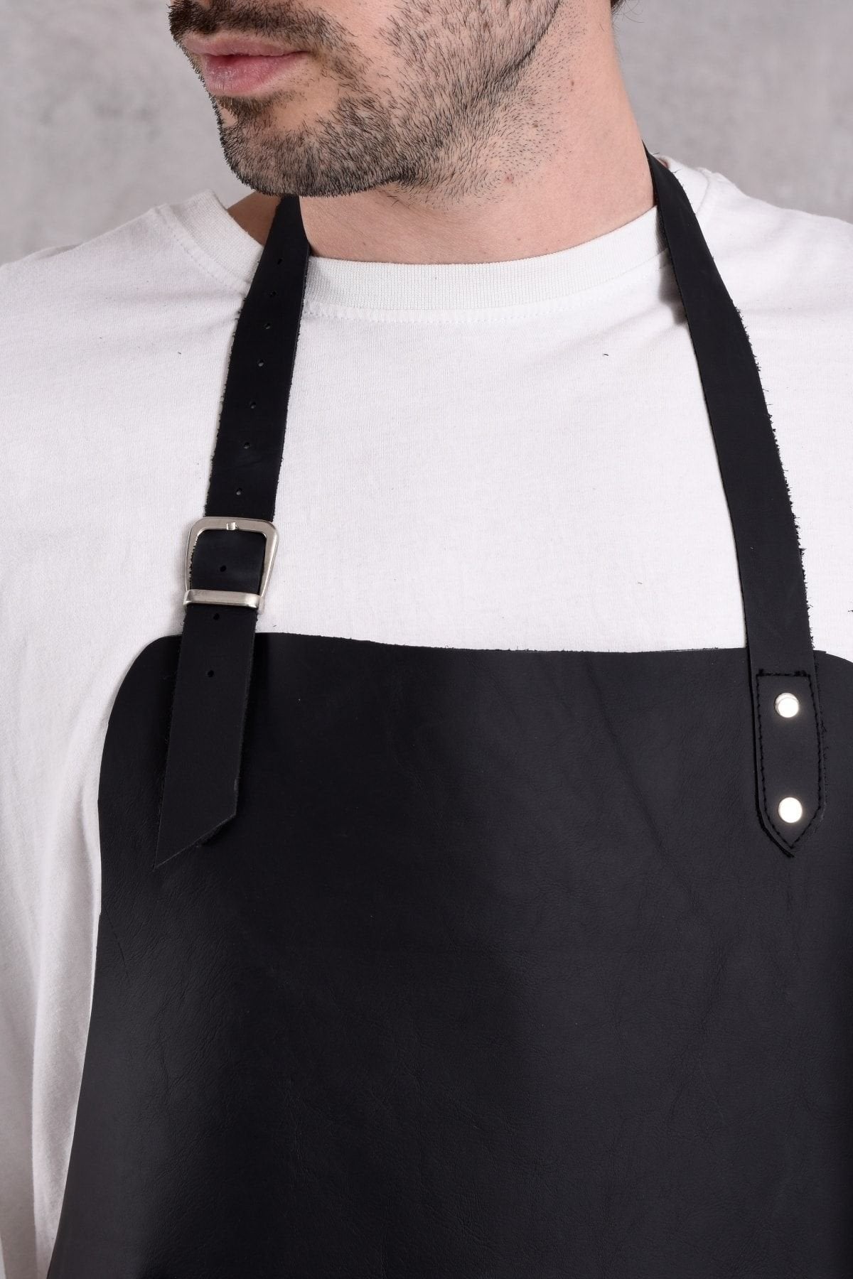 Dana Derisi Önlük Siyah Renk Erkek