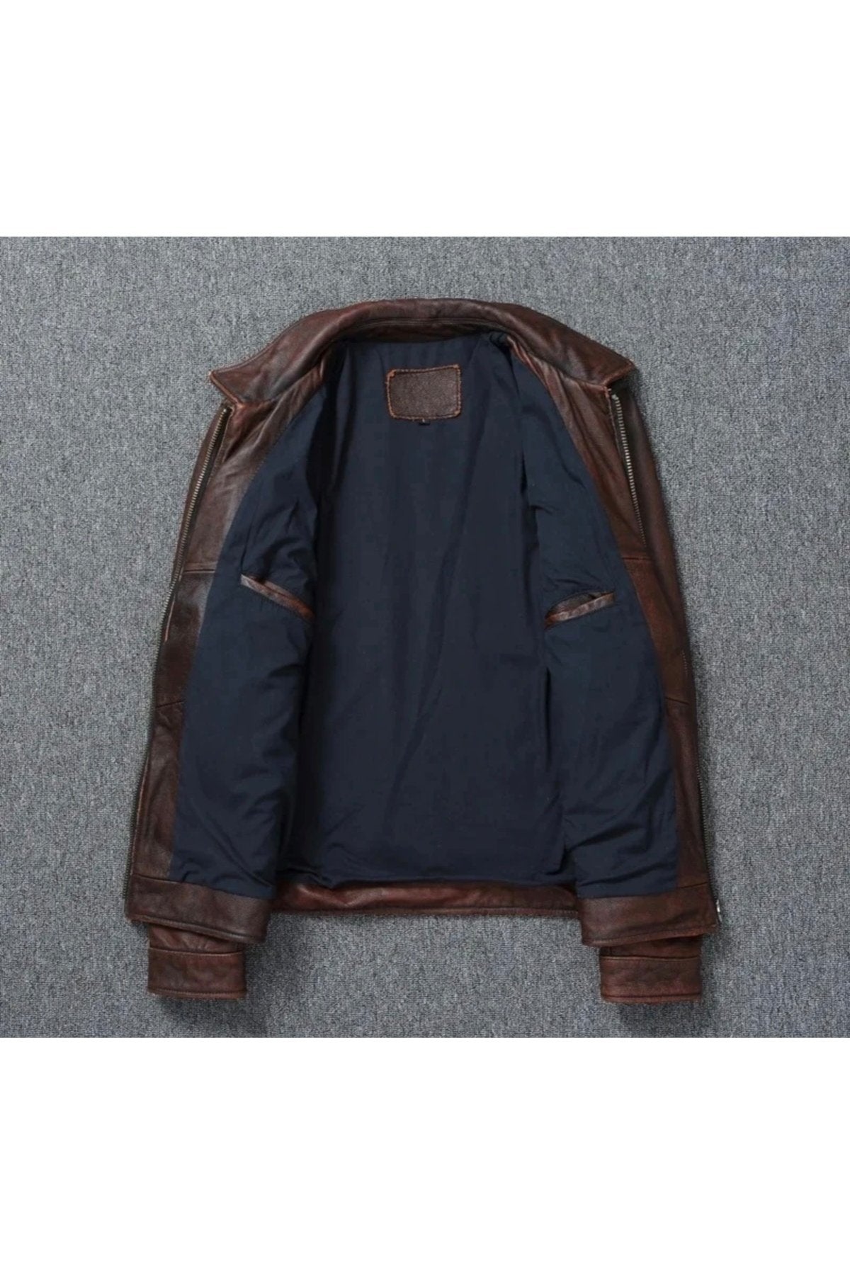 Eskitme Silme Hakiki Koyun Derisi Ceket Tarzı Mont