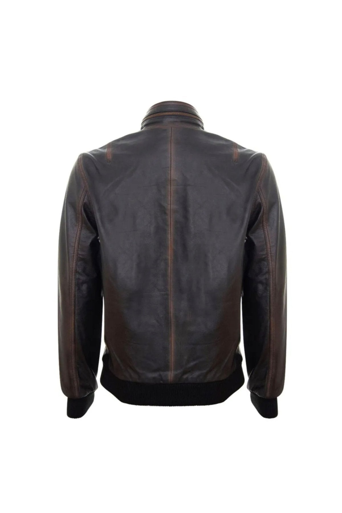 Eskitme Silme Hakiki Koyun Derisi Ceket Tarzı Mont