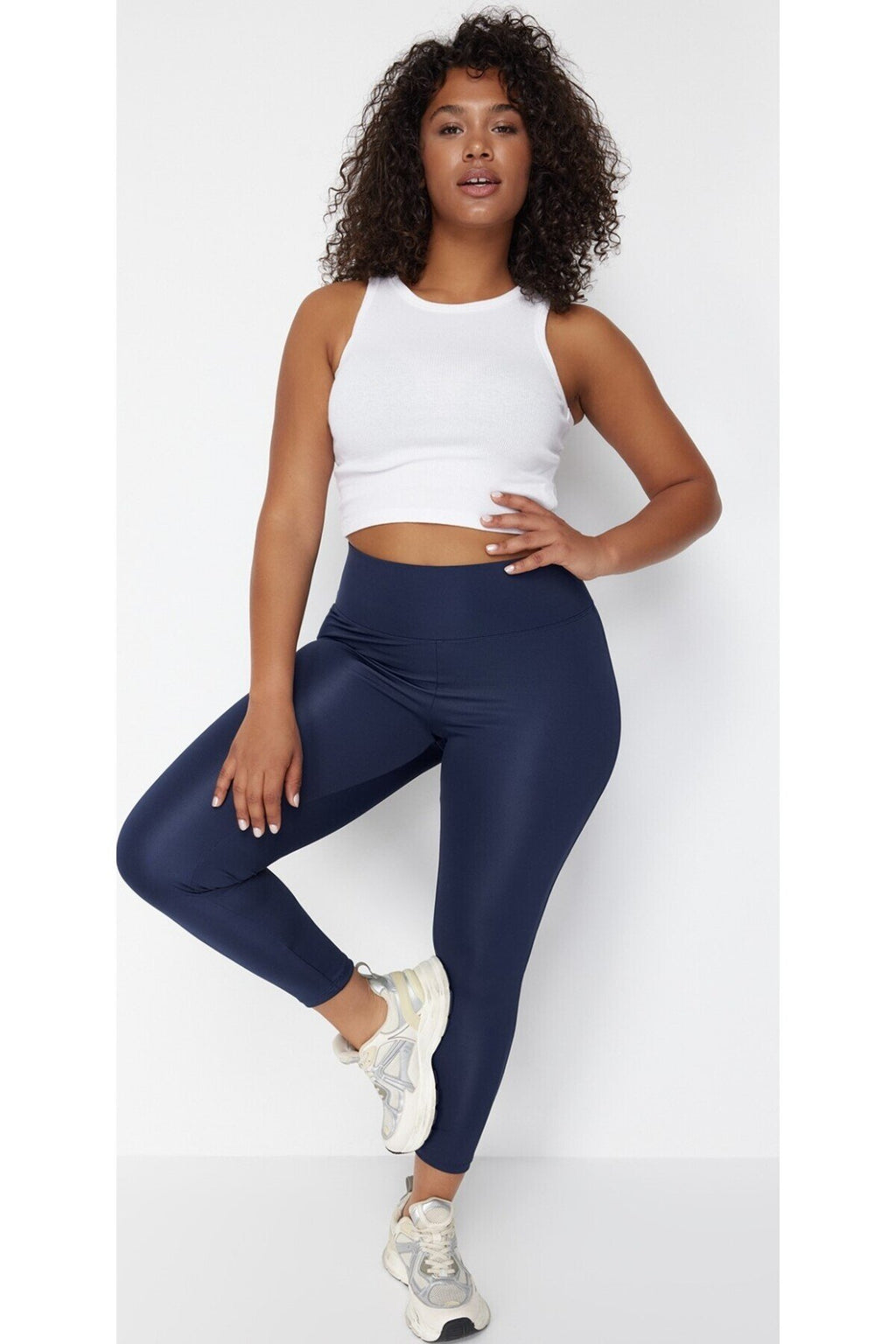 İnce Tayt Toparlayıcı Yüksel Bel Lacivert Renk