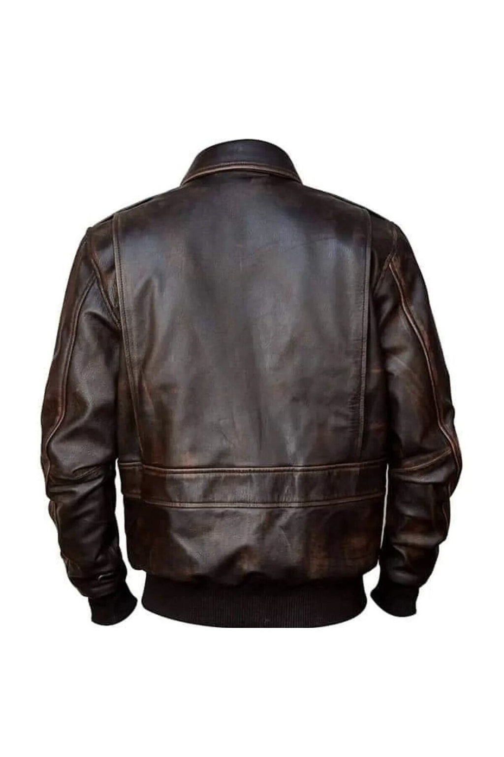 Prof Model Eskitme Gömlek Yaka Pilot Mont Hakiki Koyun Derisi Kahverengi