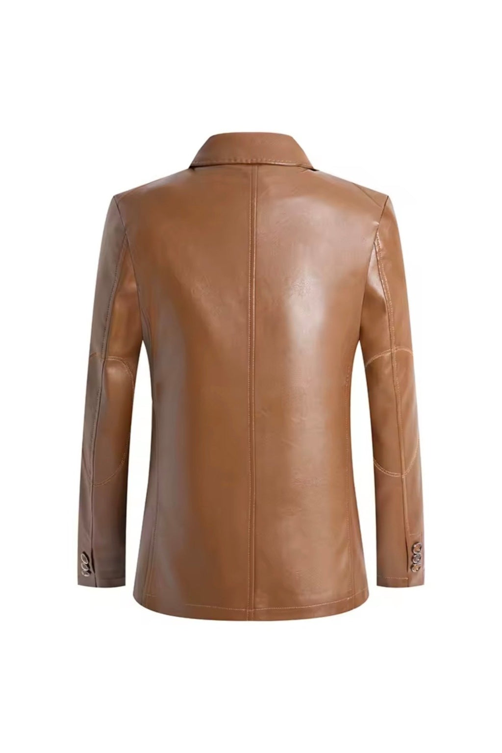 Modern Yeni Nesil Blazer Ceket Hakiki Kuzu Derisi Fermuar Cep Detaylı