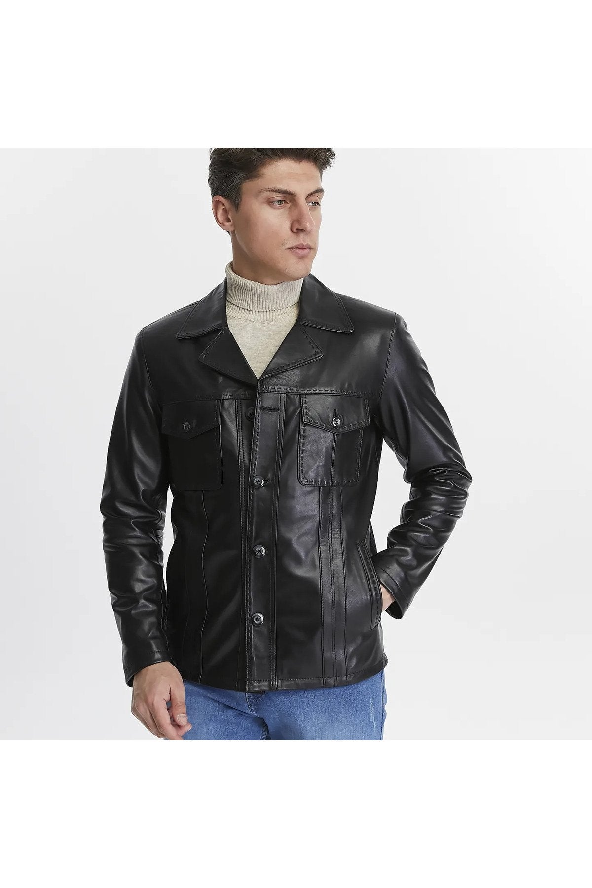 Hakiki Deri Ceket Siyah Renk