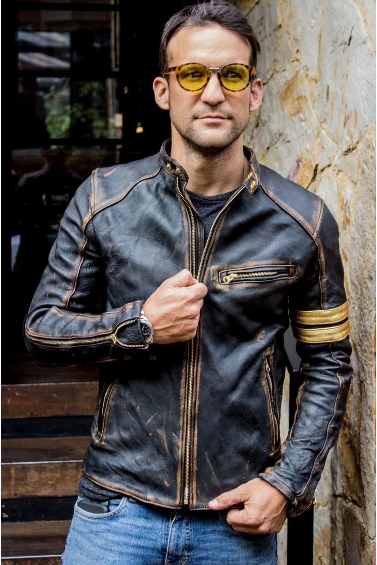 Prof Model Eskitme Model Hakiki Kuzu Derisi Spor Ceket