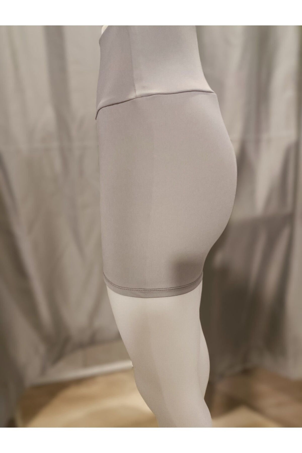 İnce Mikro Şort Tayt Toparlayıcı Yüksel Bel Light Gri Renk