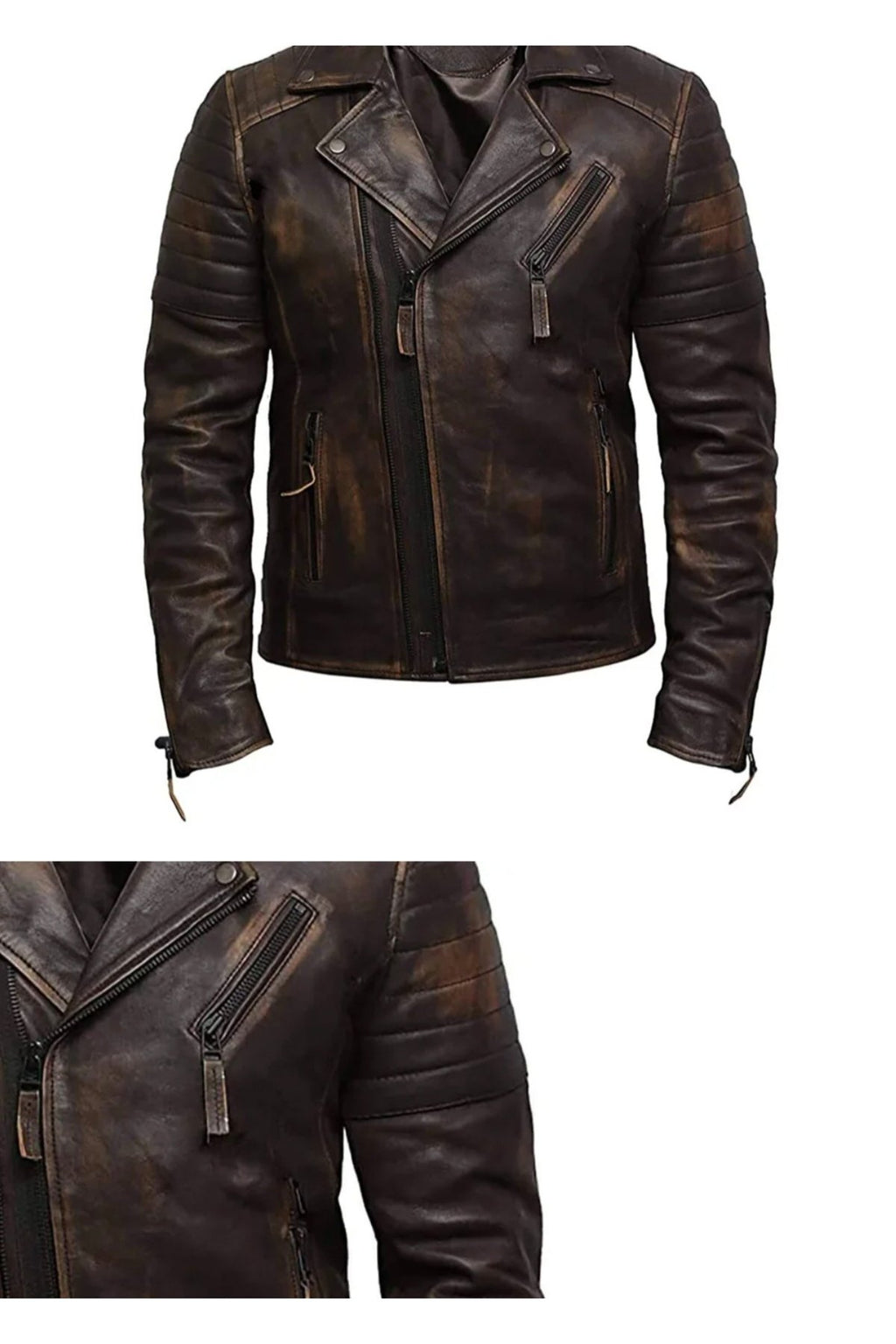 Eskitme Silme Hakiki Koyun Derisi Ceket Tarzı Mont