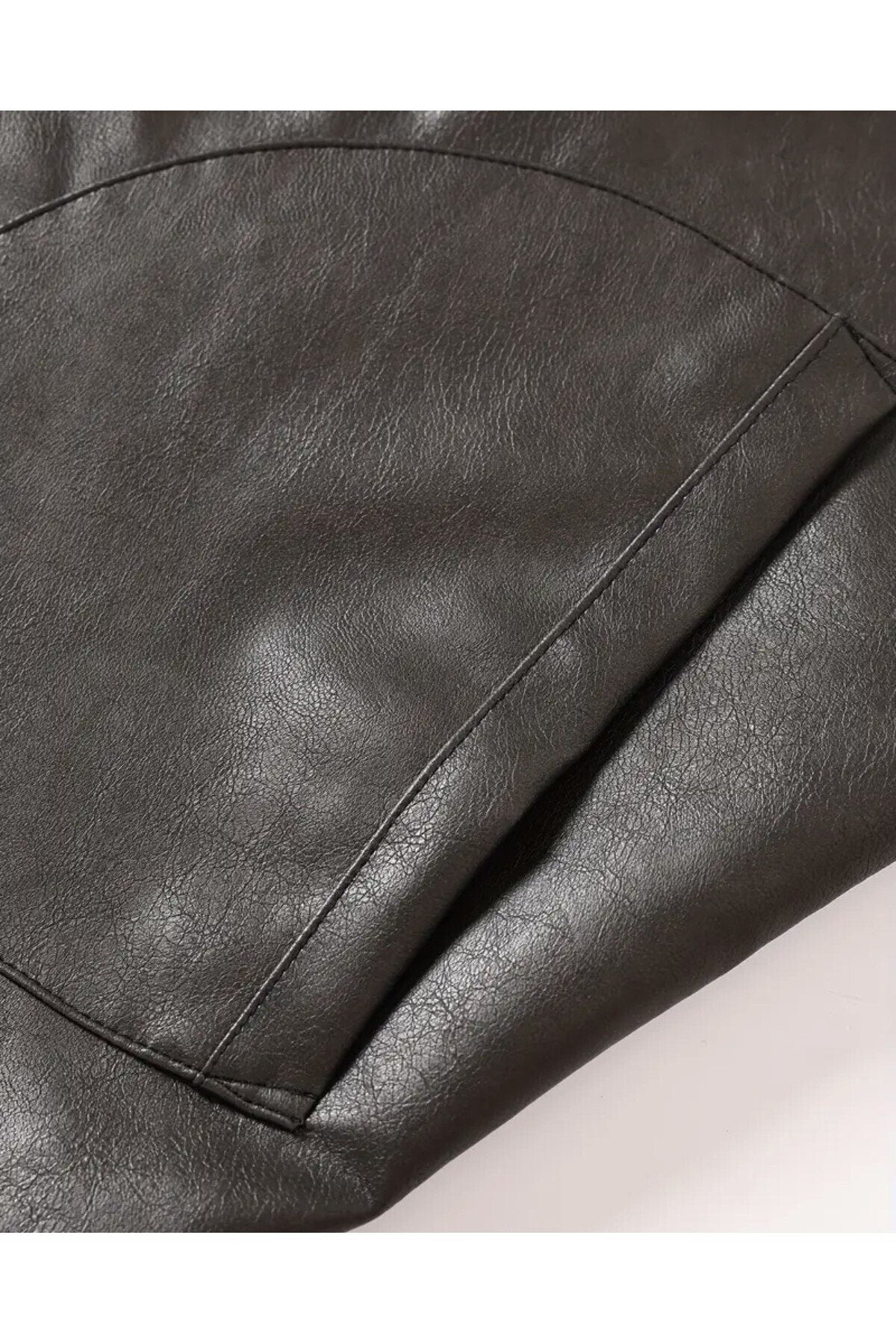 Zik Çıt Çıt Kapamalı Hakiki Deri Yelek