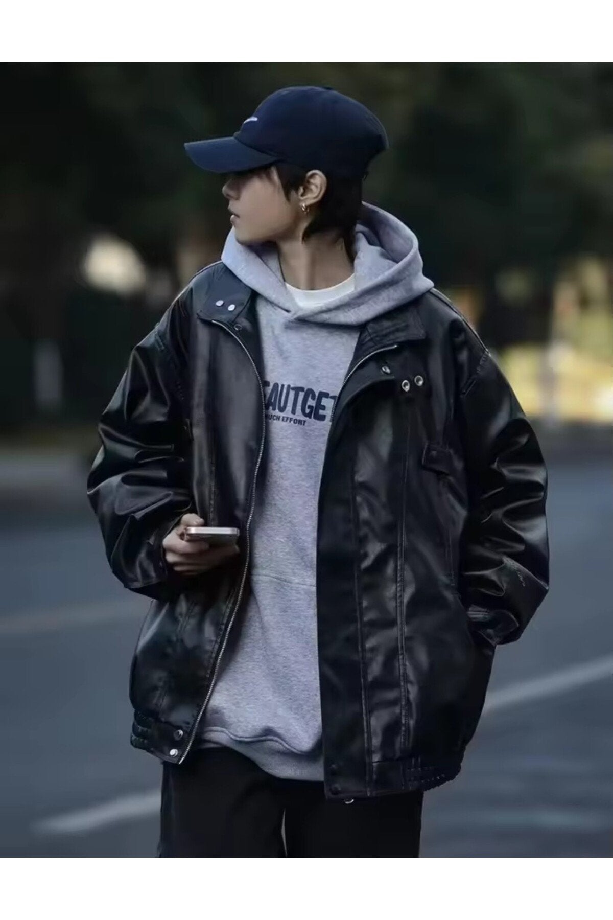 Hakiki Koyun Deri Ultra Ovarsize Unisex Hip Hop Ceket Tarzı Mont