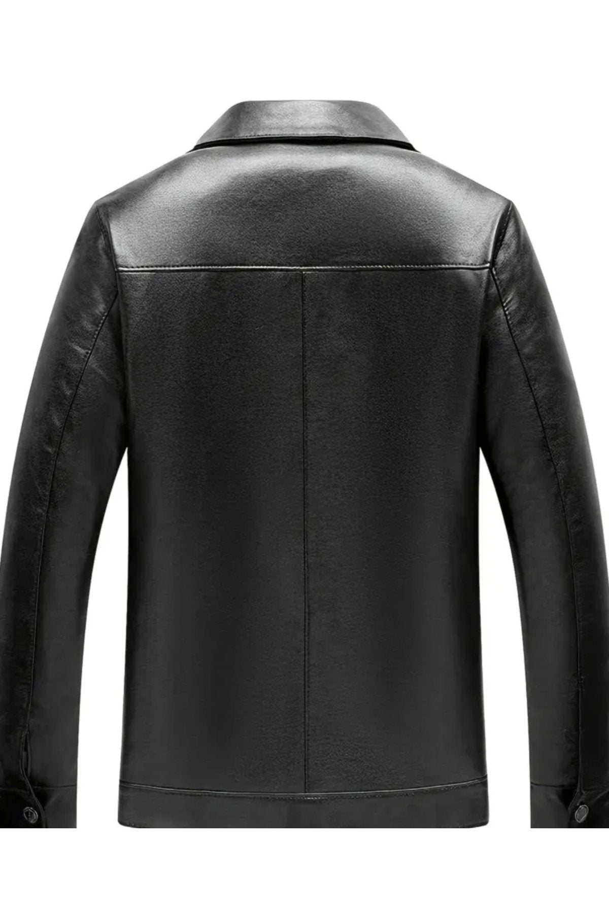 Hakiki Kalın Dana Derisi,Gömlek Yaka Mont Kaban