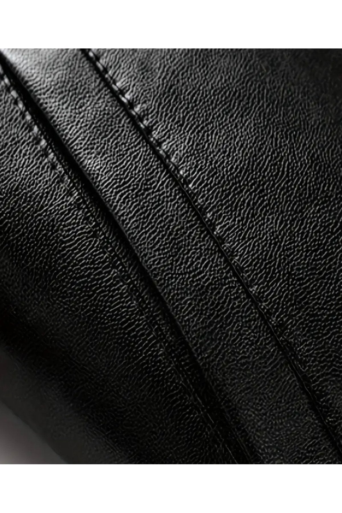 Hakiki Kalın Dana Derisi,Gömlek Yaka Mont Kaban